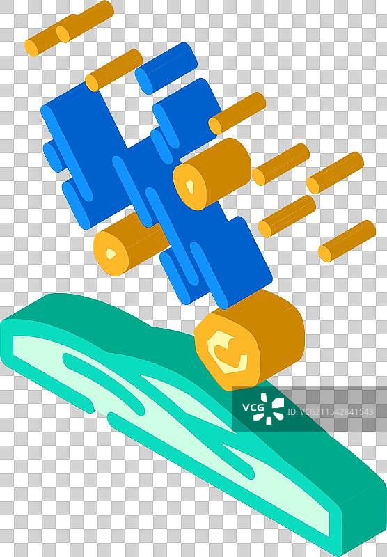 流星雨自然现象等距图标图片素材