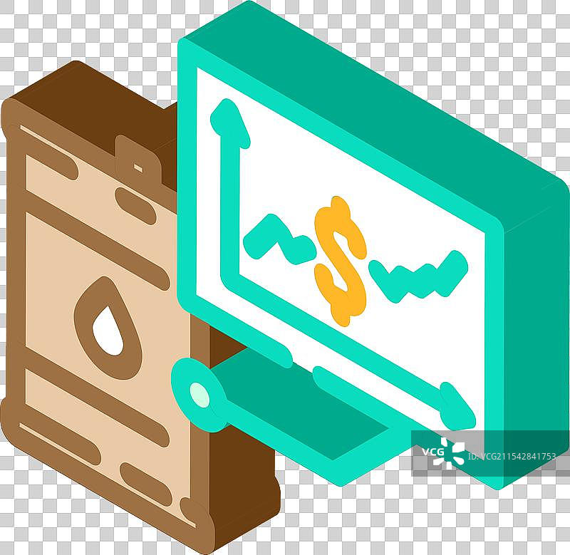 石油价格行业等距图标图片素材