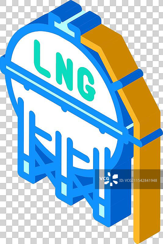 液化天然气（LNG）等距图标图片素材