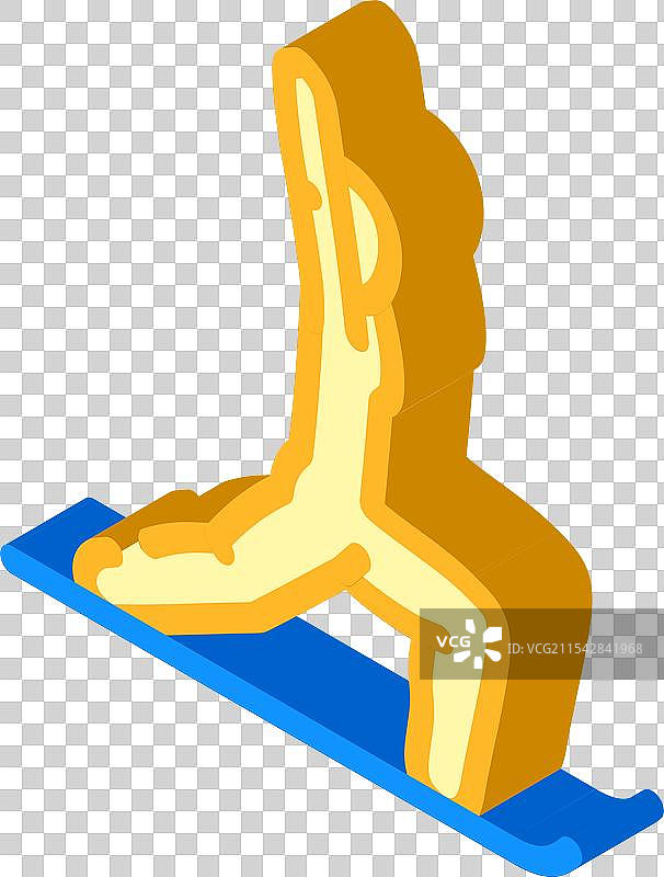 战士一式（Virabhadrasana I）瑜伽等长收缩图标图片素材