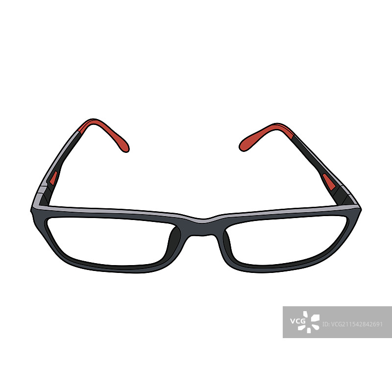 手绘眼镜插画图片素材