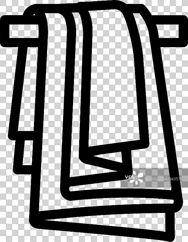 布料悬垂裁剪时尚线条图标图片素材