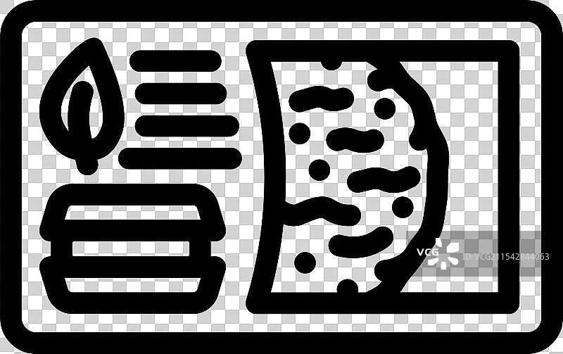 植物基汉堡素食食品线条图标图片素材