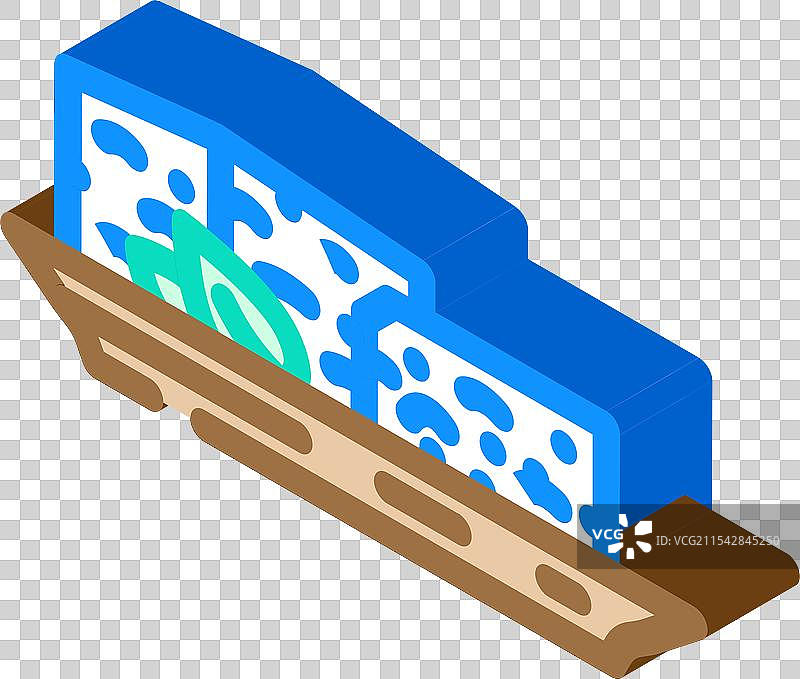 豆腐块素食食品等距图标图片素材