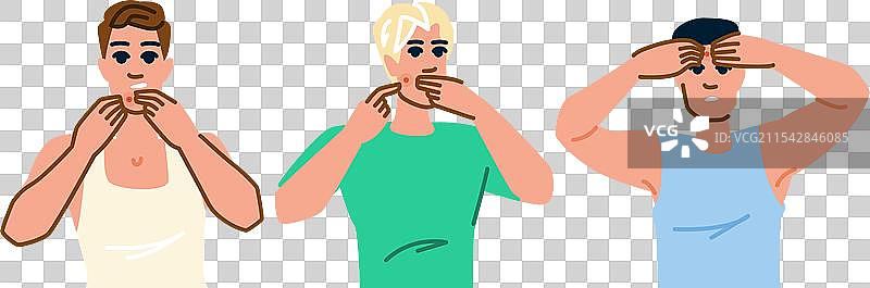 treatment squeeze acne pimple man图片素材