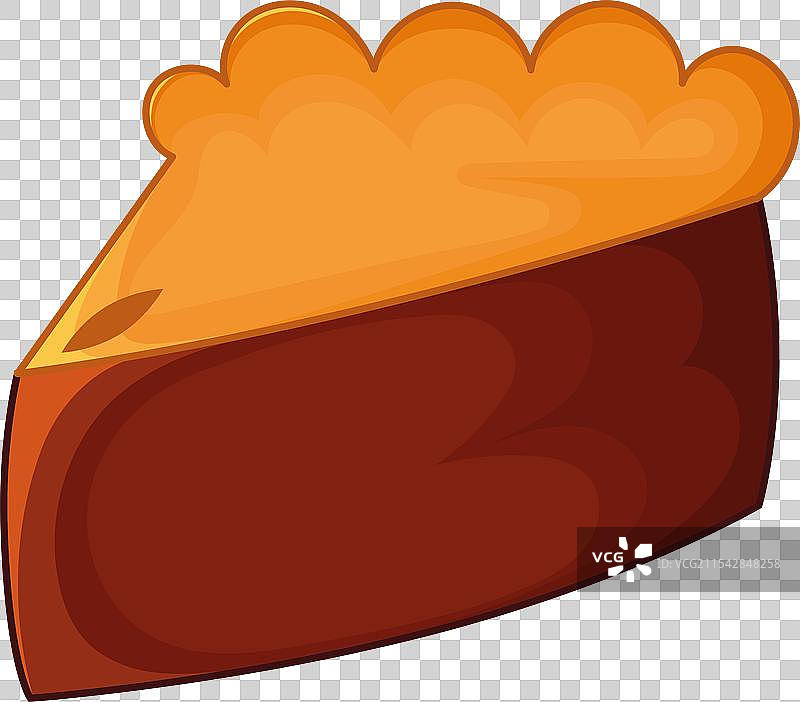 金黄色的派切片，表面光滑的外壳图片素材