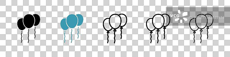 气球矢量图标集图片素材