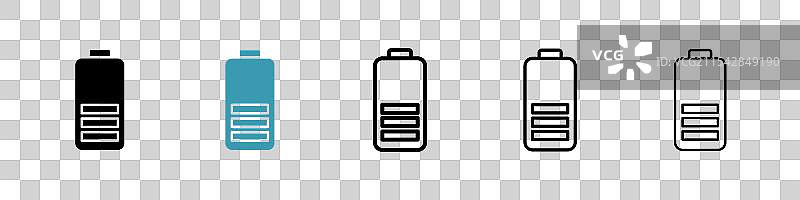 电池矢量图标集图片素材