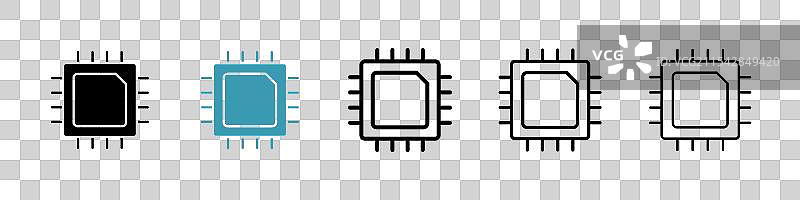 CPU 矢量图标集图片素材