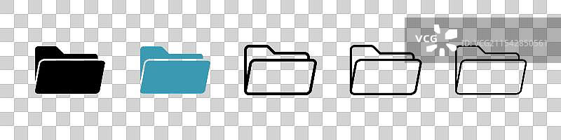 文件夹矢量图标集图片素材