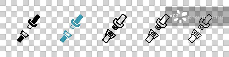 安全带矢量图标集图片素材