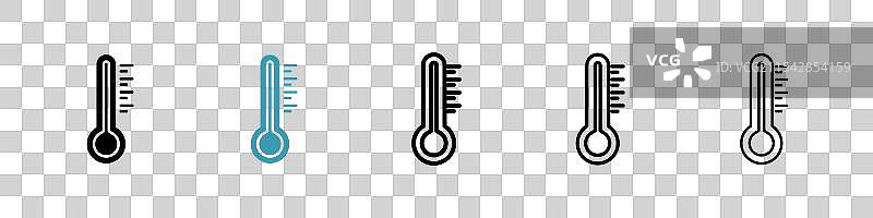 温度矢量图标集图片素材