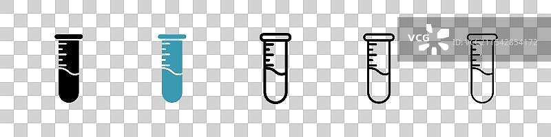 试管矢量图标集图片素材