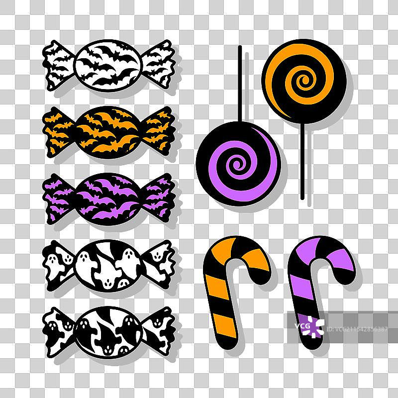 万圣节糖果惊悚糖果套装图片素材