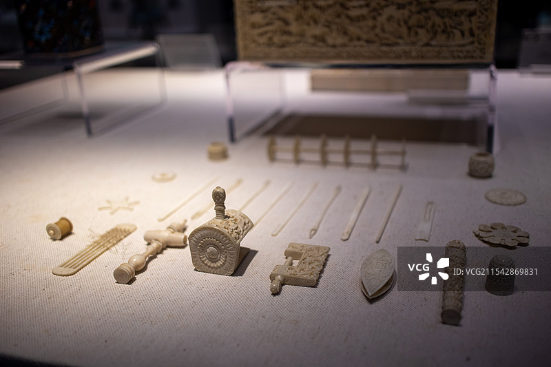 清代象牙制品图片素材