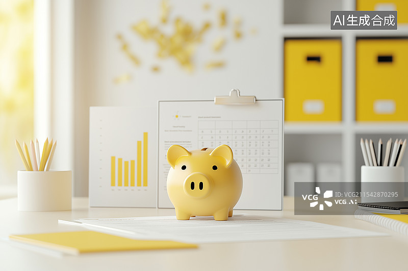 【AI数字艺术】存钱罐图片素材