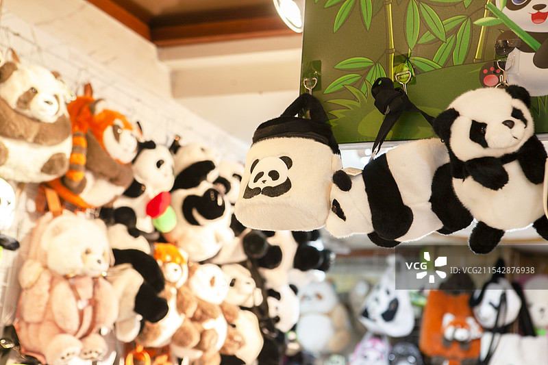 熊猫玩具、熊猫公仔、熊猫毛绒玩具、熊猫娃娃、纪念品、伴手礼、成都特产、四川特产、吉祥物、玩具店、商店图片素材
