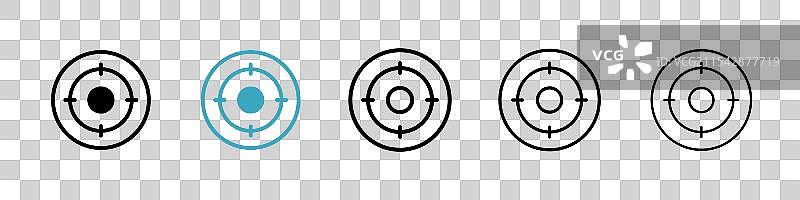 目标矢量图标集图片素材