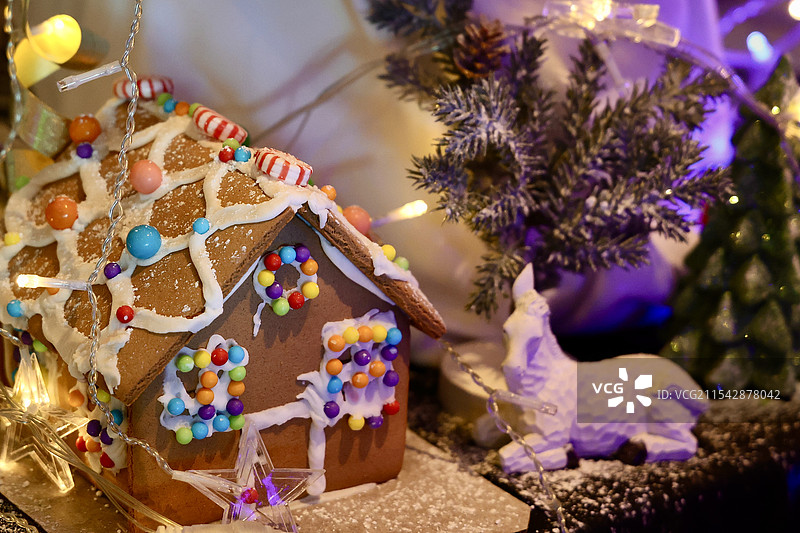 圣诞节姜饼屋图片素材