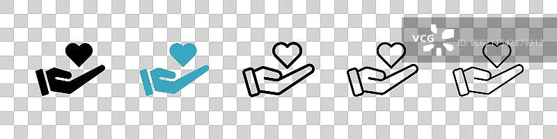 捐赠矢量图标集图片素材