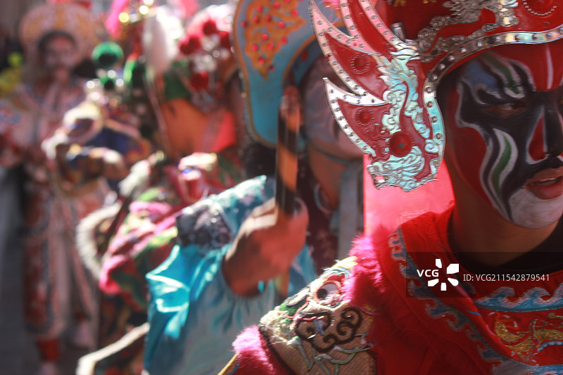 中国街舞中国年味：潮汕英歌战舞的特写镜头图片素材