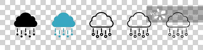 冰雹矢量图标集图片素材