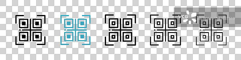 二维码矢量图标集图片素材