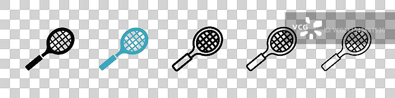 球拍矢量图标集图片素材