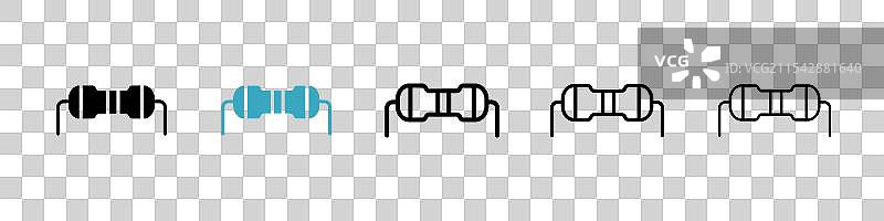 电阻器矢量图标集图片素材
