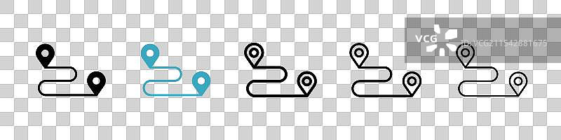 路线矢量图标集图片素材