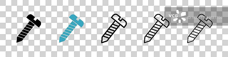 螺丝图标集图片素材