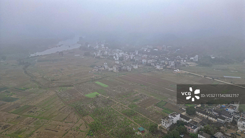 广西省博白县菱角镇航拍图片素材