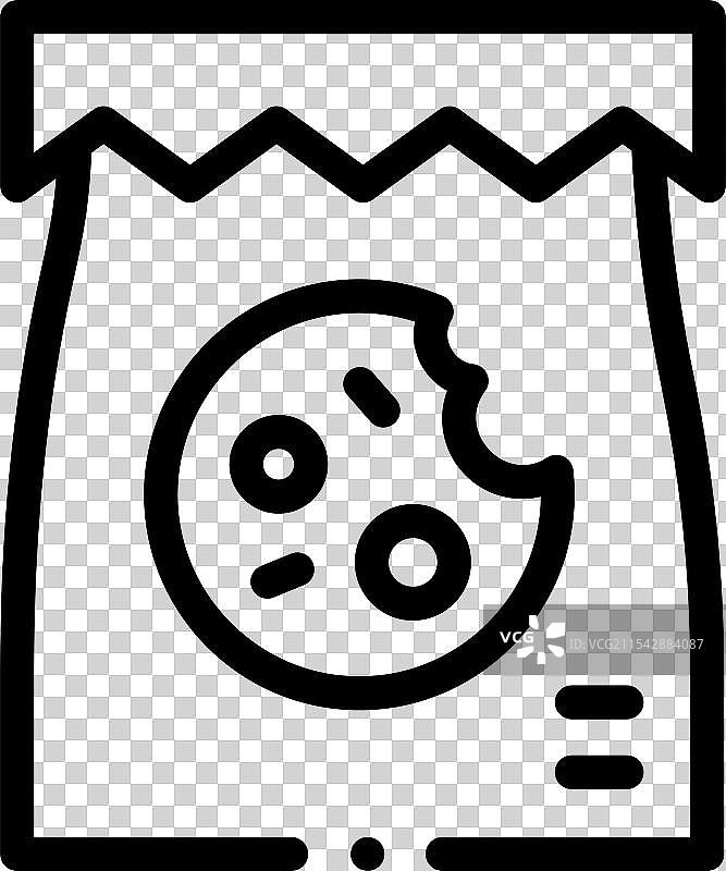 食品包装图标，细线条风格设计图片素材