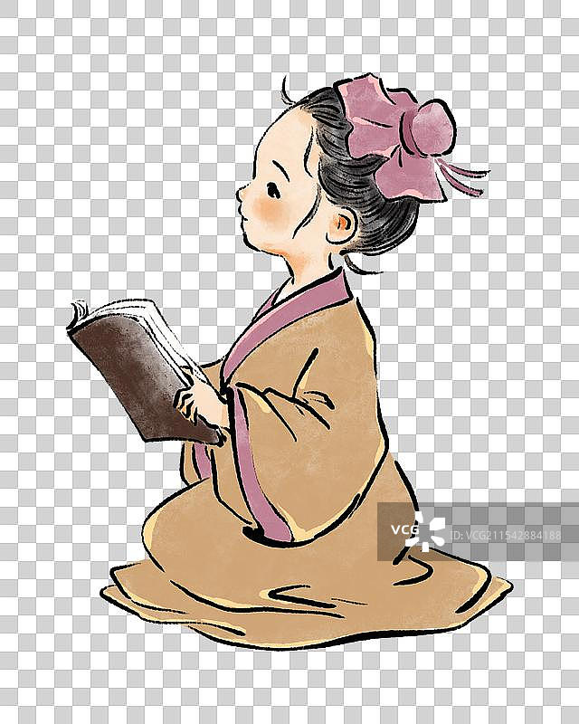 古代私塾学堂老师先生与学生元素图片素材