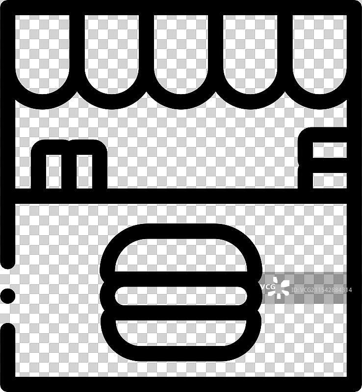 食品托盘图标，细线风格设计，独立展示图片素材