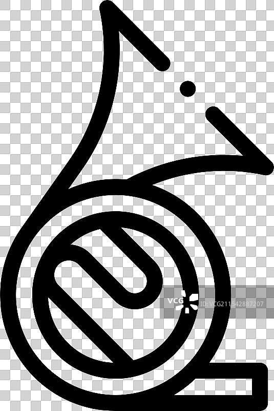 法式压滤壶图标，细线条风格设计图片素材