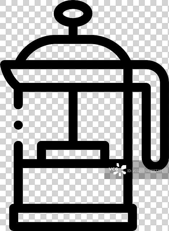 法式吐司图标，细线条风格设计图片素材