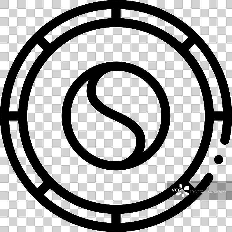 油条图标，细线风格设计，独立于背景图片素材