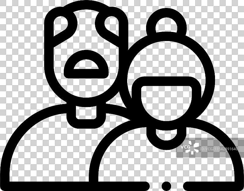 独立的细线风格设计的看台图标图片素材