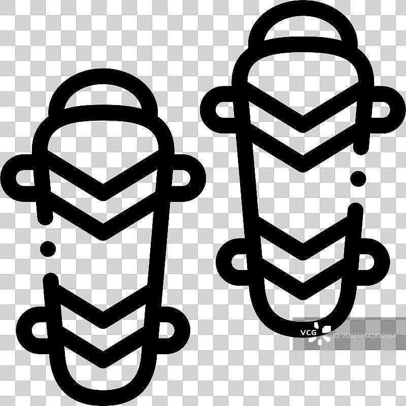 薄线风格设计的自由图标图片素材