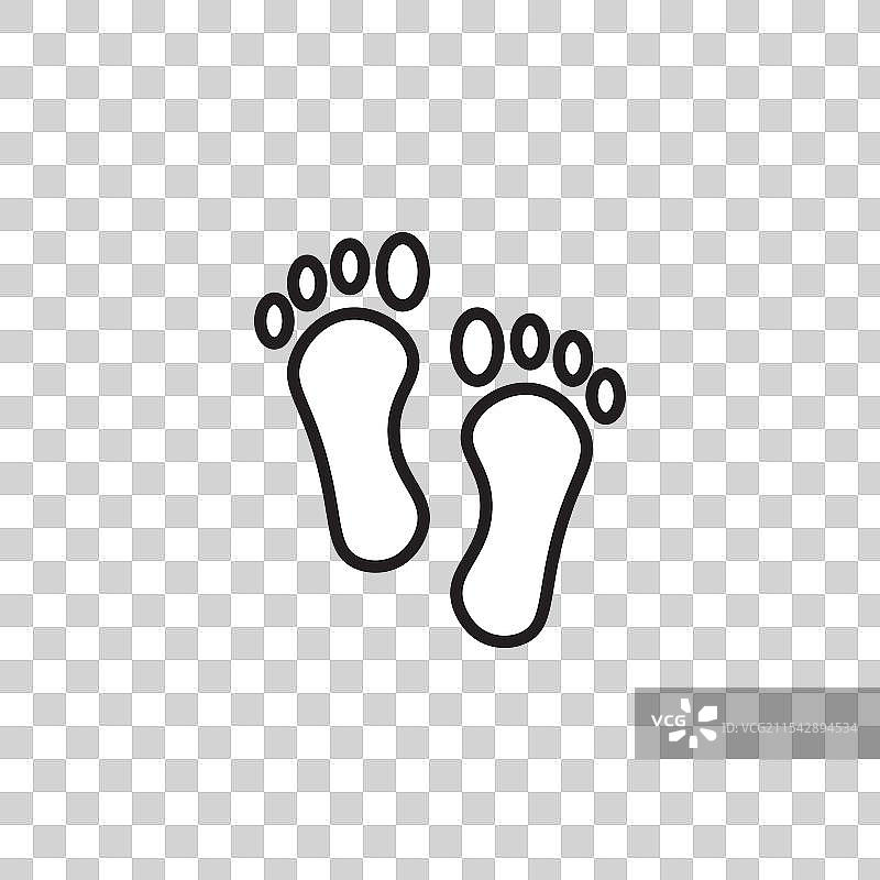 脚部矢量图标集图片素材