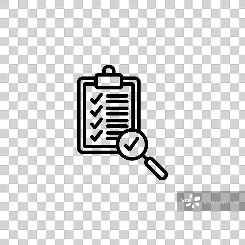 检查矢量图标集图片素材