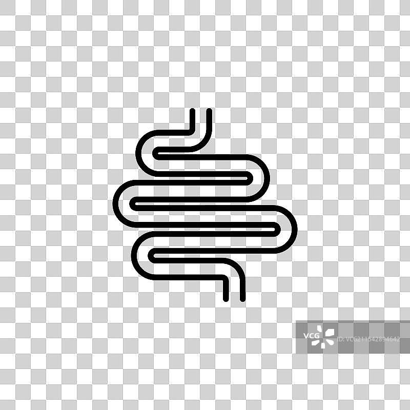 肠道矢量图标集图片素材