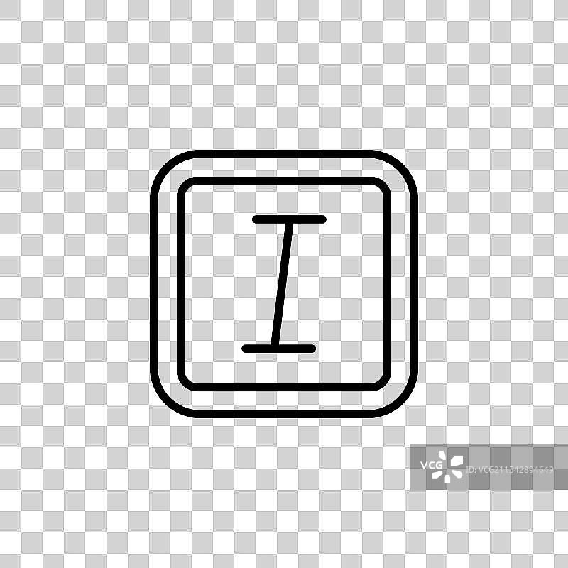 斜体按钮矢量图标集图片素材