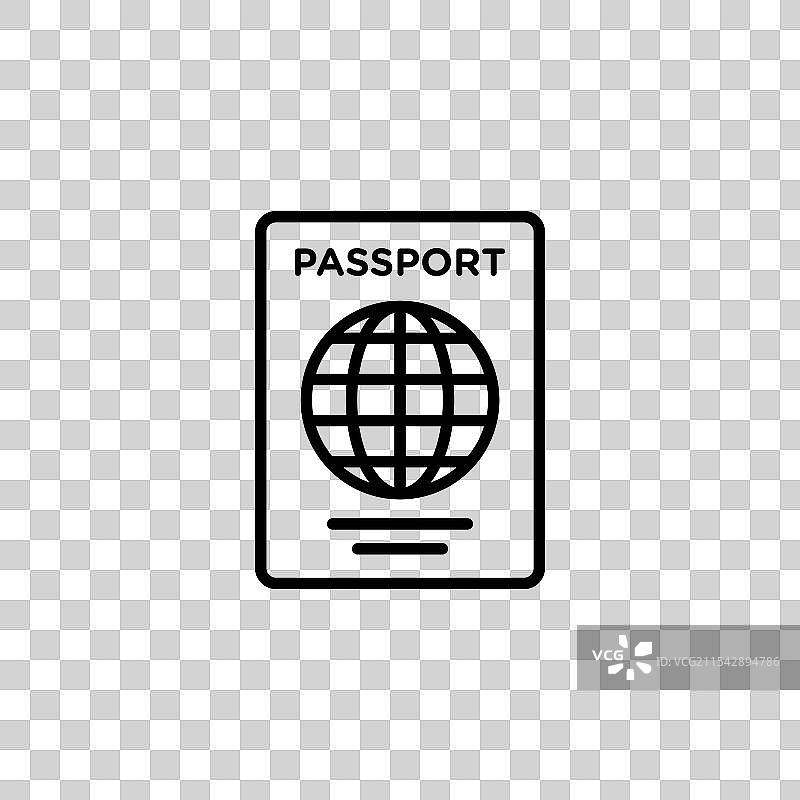 护照矢量图标集图片素材