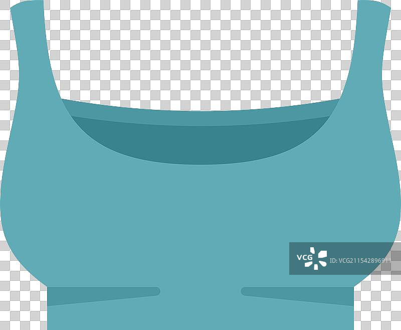 白色背景上的青绿色运动胸罩图片素材