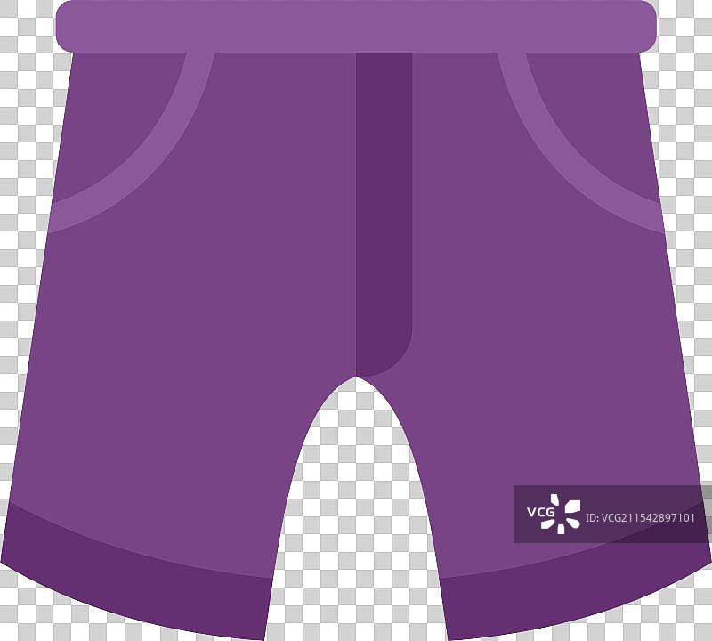 夏季度假用的带口袋紫色短裤图片素材