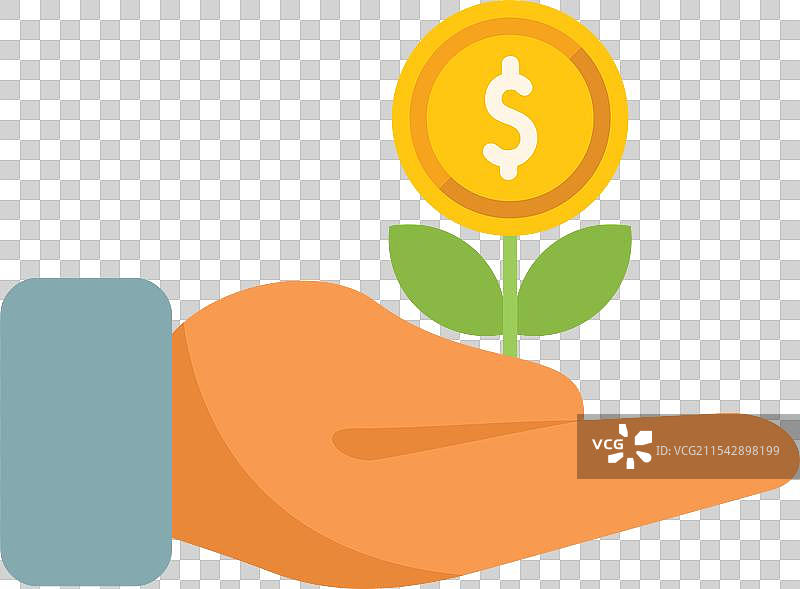 商人手持生长中的钱树图片素材