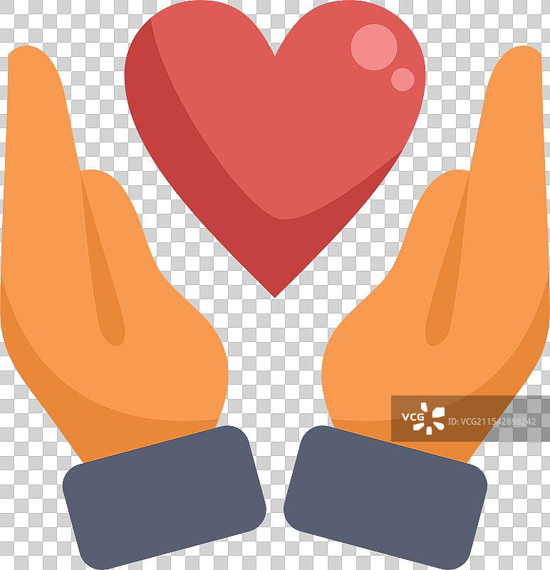 两只手捧着心形慈善捐款图片素材