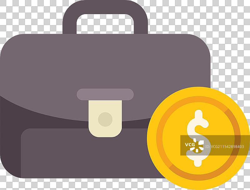 公文包与代表薪水的金币图片素材